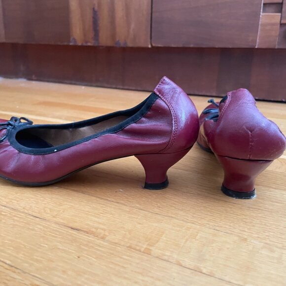 Ballerinas burgundy red by BATA - Picture 4 of 7